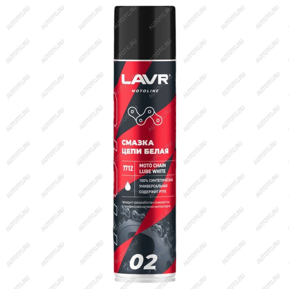 749 р. Смазка цепи LAVR MOTO Дорожная Белая 0,4л  ln7712  с доставкой в г. Пермь