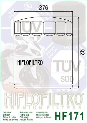 899 р. Масляный Фильтр HIFLO HF171B  hf171b  с доставкой в г. Пермь. Увеличить фотографию 2