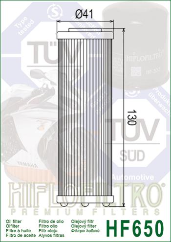 819 р. Масляный Фильтр HIFLO HF650  hf650  с доставкой в г. Пермь. Увеличить фотографию 2
