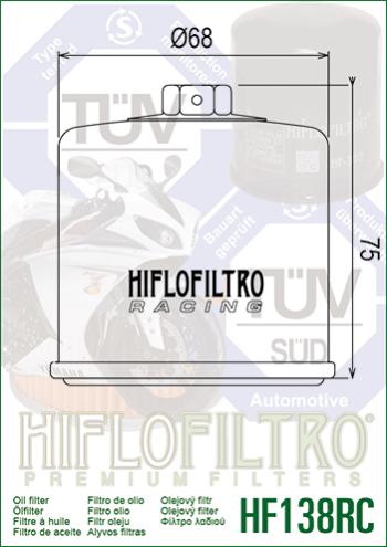 1 079 р. Масляный Фильтр HIFLO HF138RC  hf138rc  с доставкой в г. Пермь. Увеличить фотографию 2
