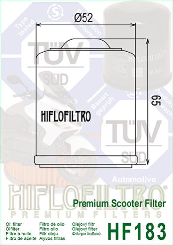 529 р. Масляный Фильтр HIFLO HF183  hf183  с доставкой в г. Пермь. Увеличить фотографию 2