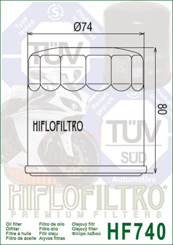 879 р. Масляный Фильтр HIFLO HF740  hf740  с доставкой в г. Пермь. Увеличить фотографию 2