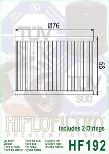 579 р. Масляный Фильтр HIFLO HF192  hf192  с доставкой в г. Пермь. Увеличить фотографию 2