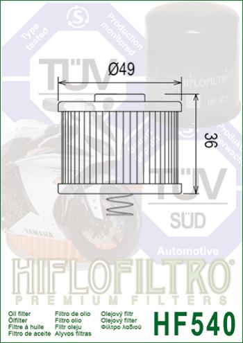 379 р. Масляный Фильтр HIFLO HF540  hf540  с доставкой в г. Пермь. Увеличить фотографию 2