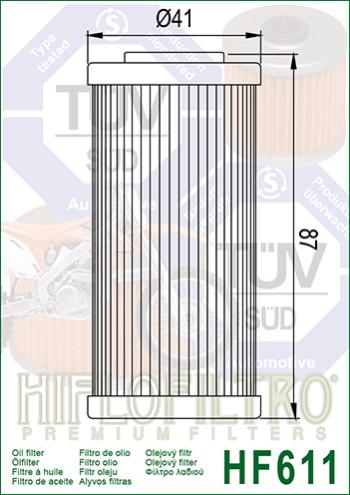 599 р. Масляный Фильтр HIFLO HF611  hf611  с доставкой в г. Пермь. Увеличить фотографию 2