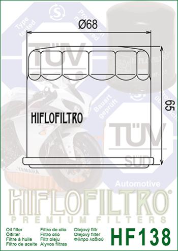 1 279 р. Масляный Фильтр HIFLO HF138C  hf138c  с доставкой в г. Пермь. Увеличить фотографию 2