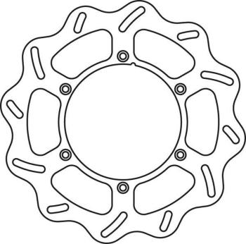 7 339 р. Тормозной диск передний Yamaha YZ125250 01-16, YZ250F 01-15, YZ450F 03-15 GoldFren  1301f1  с доставкой в г. Пермь. Увеличить фотографию 2
