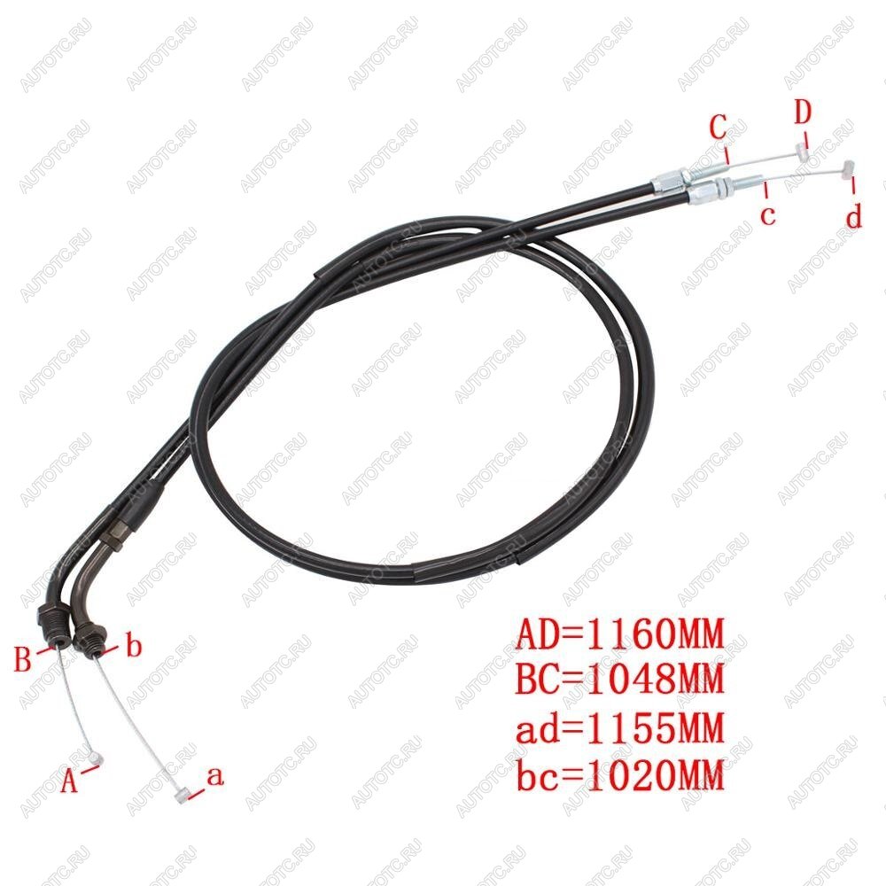 2 119 р. Тросик газа для мотоцикла Honda Steed 400600, VT750VT400, VF250VF750  пм-00023989  с доставкой в г. Пермь