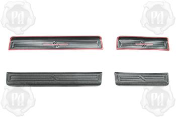 Накладки на внутренние пороги дверей Русская Артель Geely Atlas FX11 (2023-2025) (шагрень)