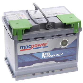 13 699 р. Аккумулятор MACPOWER EFB 60Ач обратная полярность MACPOWER 6ст60(0) smf5632052(56318)  с доставкой в г. Пермь. Увеличить фотографию 1
