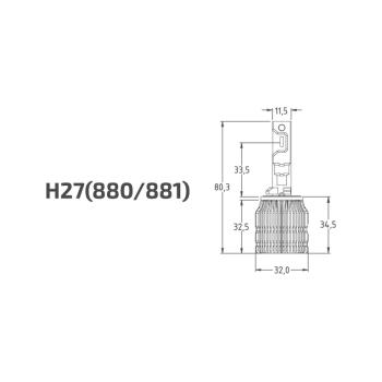 2 889 р. Лампа светодиодная 12V H27 PGJ13 бокс (2шт.) MTF MTF lan27k6  с доставкой в г. Пермь. Увеличить фотографию 6