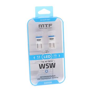 1 279 р. Лампа светодиодная 12V W5W T10W 2.1х9.5d блистер (2шт.) MTF MTF w5w50pt  с доставкой в г. Пермь. Увеличить фотографию 1