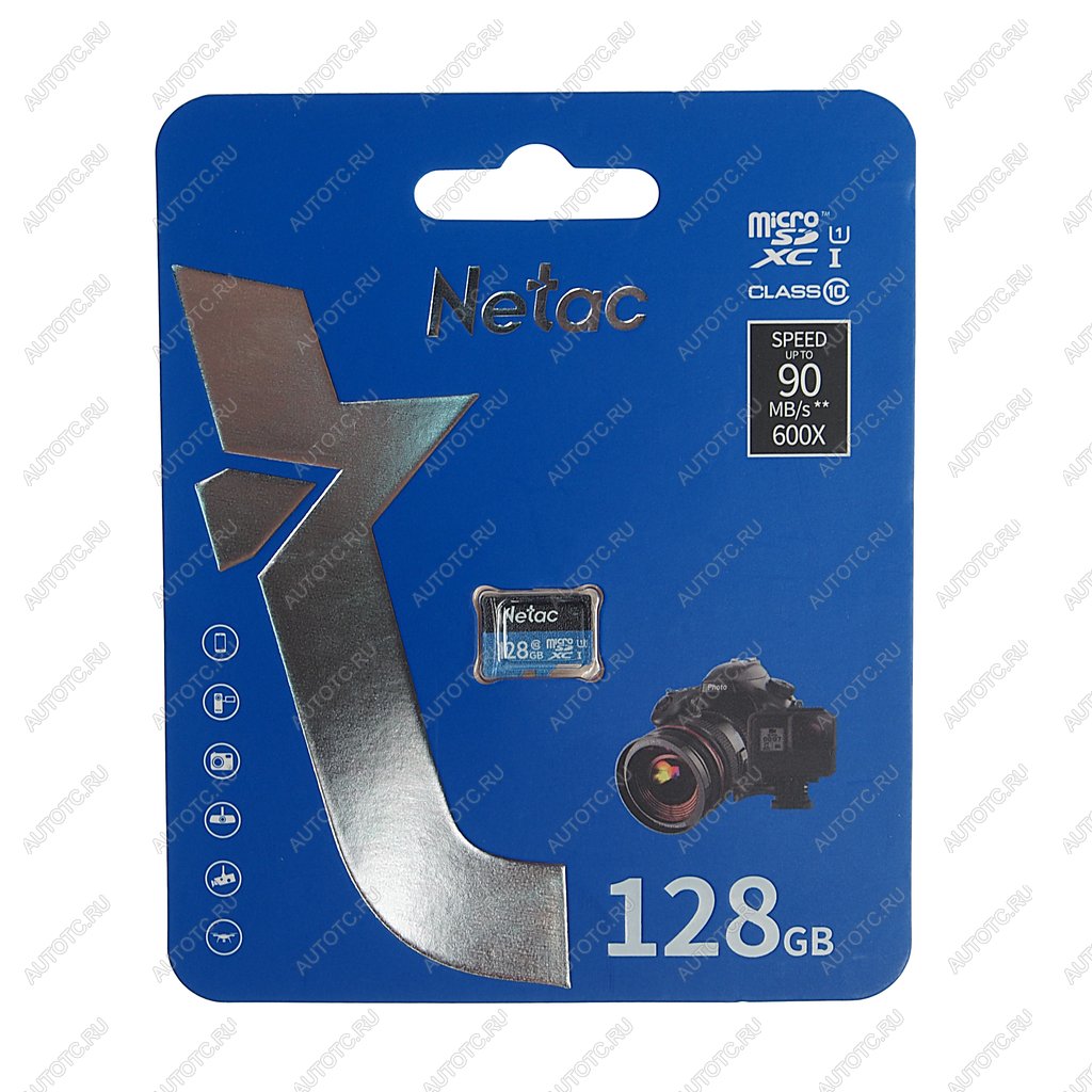 929 р. Карта памяти 128GB MicroSD class 10 NETAC NETAC nt02p500stn-128g-s  с доставкой в г. Пермь