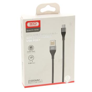 299 р. Кабель USB Type C 1м серый XO XO nb188 gray  с доставкой в г. Пермь. Увеличить фотографию 2