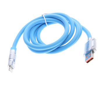 439 р. Кабель USB Type C 1.2м синий XO XO nb227 blue  с доставкой в г. Пермь. Увеличить фотографию 2