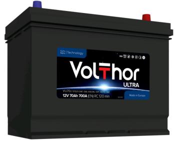 13 599 р. Аккумулятор VOLTHOR EFB 70Ач обратная полярность VOLTHOR 6ст70(0) 57029 d26  с доставкой в г. Пермь. Увеличить фотографию 1
