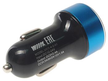 Устройство зарядное в прикуриватель 2USB 12V с вольтметром WIIIX WIIIX ucc-4-2-01-56 WIIIX ucc-4-2-01-56