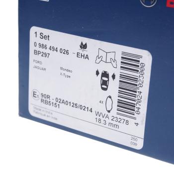 2 699 р. Колодки тормозные передние (4шт.) BOSCH Ford Mondeo Mk3,B4Y дорестайлинг, седан (2000-2003)  с доставкой в г. Пермь. Увеличить фотографию 3