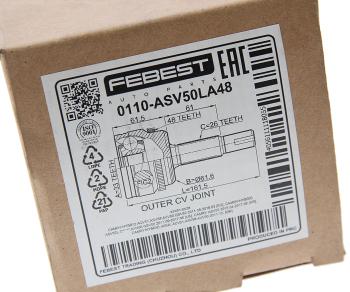 7 349 р. ШРУС наружный TOYOTA Camry (V50) комплект FEBEST FEBEST 0110asv50la48 FEBEST 0110asv50la48  с доставкой в г. Пермь. Увеличить фотографию 4