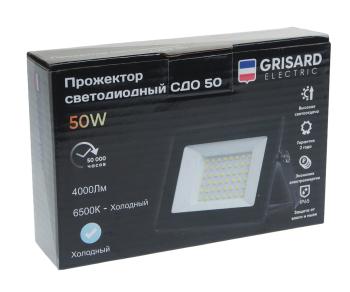 469 р. Светильник светодиодный 220V 50W 6500K черный GRISARD ELECTRIC GRISARD ELECTRIC gre-004-0002 GRISARD ELECTRIC gre-004-0002  с доставкой в г. Пермь. Увеличить фотографию 5
