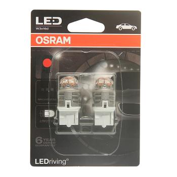 1 649 р. Лампа светодиодная 12V W21W W3x16d бесцокольная блистер (2шт.) Red OSRAM OSRAM 7905r-02b OSRAM 7905r-02b  с доставкой в г. Пермь. Увеличить фотографию 1