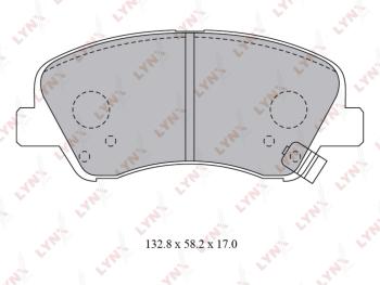 1 799 р. Колодки тормозные HYUNDAI Solaris (10-16) KIA Soul (09-) (1.6) передние (4шт.) LYNX LYNX bd3619 LYNX bd3619  с доставкой в г. Пермь. Увеличить фотографию 1