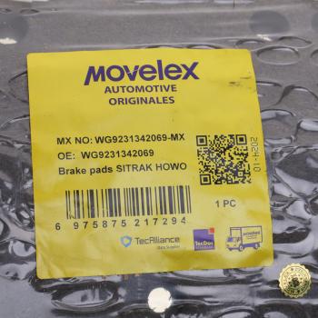 559 р. Накладка тормозной колодки SITRAK HOWO задняя (187х220) MOVELEX MOVELEX wg9231342069-mx MOVELEX wg9231342069-mx  с доставкой в г. Пермь. Увеличить фотографию 3