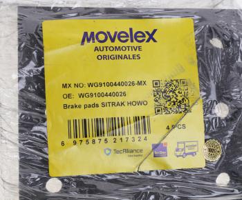 299 р. Накладка тормозной колодки SITRAK HOWO передней (короткая) MOVELEX MOVELEX wg9100440026-mx MOVELEX wg9100440026-mx  с доставкой в г. Пермь. Увеличить фотографию 4