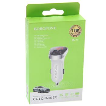 479 р. Устройство зарядное в прикуриватель 2USB 12V белое BOROFONE BOROFONE bz15 white BOROFONE bz15 white  с доставкой в г. Пермь. Увеличить фотографию 3