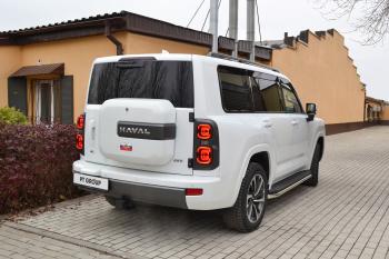 29 499 р. Защита порогов PT GROUP с алюминиевой площадкой Ø51мм(НПС) CHANGAN HUNTER Plus 2023-  Haval H9 (2024-2025)  с доставкой в г. Пермь. Увеличить фотографию 3