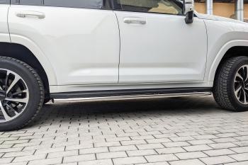 29 499 р. Защита порогов PT GROUP с алюминиевой площадкой Ø51мм(НПС) CHANGAN HUNTER Plus 2023-  Haval H9 (2024-2025)  с доставкой в г. Пермь. Увеличить фотографию 4