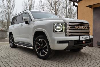 29 499 р. Защита порогов PT GROUP с алюминиевой площадкой Ø51мм(НПС) CHANGAN HUNTER Plus 2023-  Haval H9 (2024-2025)  с доставкой в г. Пермь. Увеличить фотографию 10