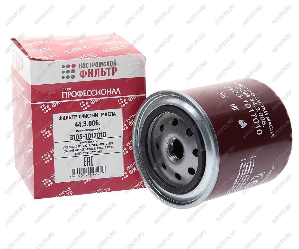 389 р. Фильтр масляный ГАЗ-3110,3302 (дв.ЗМЗ-406) Специалист КОСТРОМСКОЙ ФИЛЬТР КП Автофильтр 3105-1017010  с доставкой в г. Пермь
