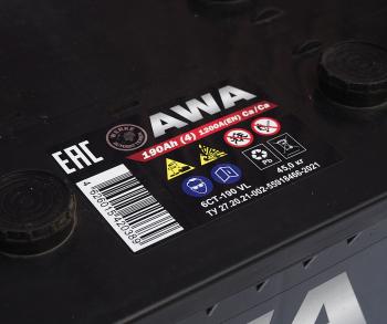20 999 р. Аккумулятор AWA PRO 190Ач AWA 6ст190(4)  с доставкой в г. Пермь. Увеличить фотографию 3