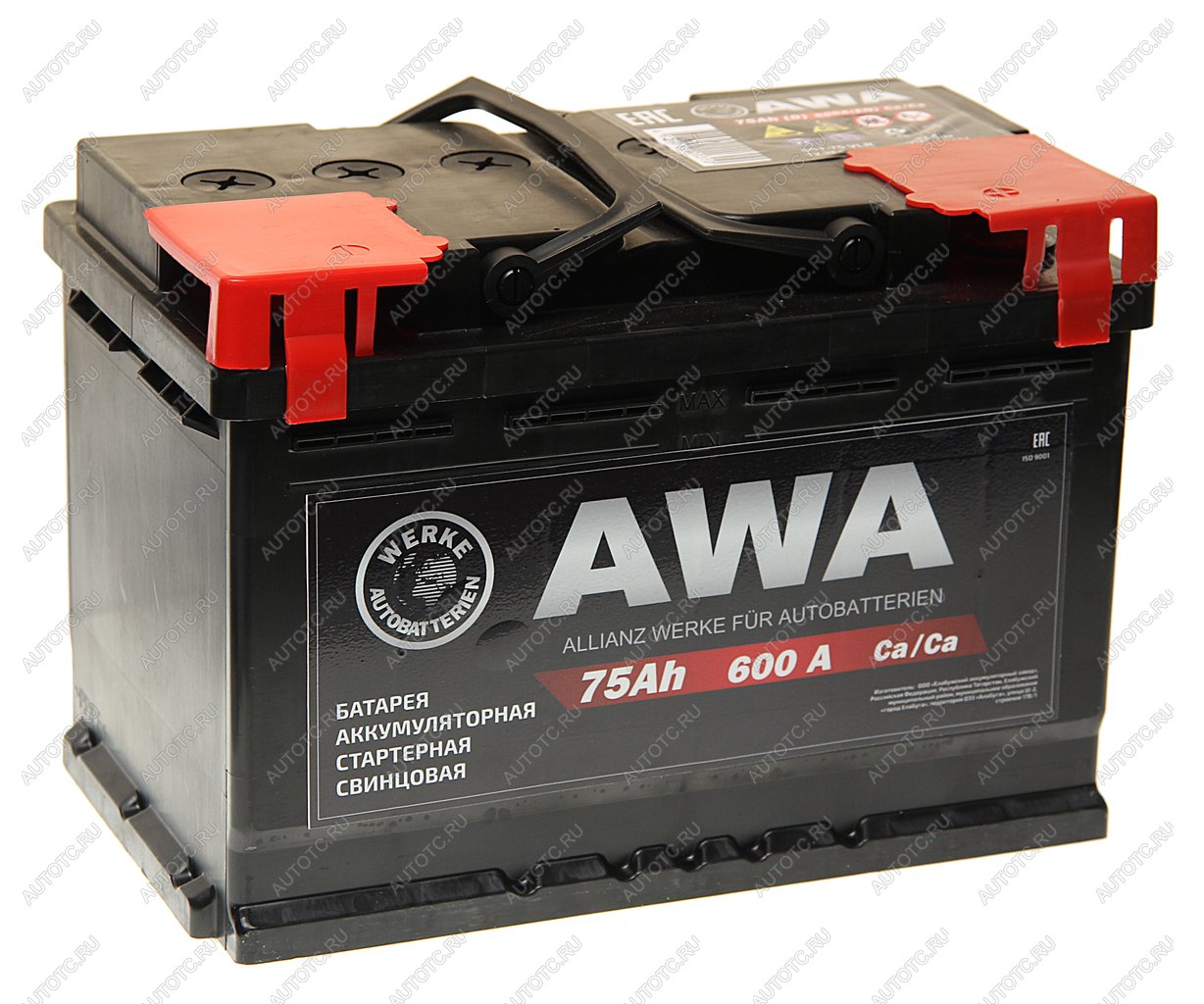 10 199 р. Аккумулятор AWA PRO 75Ач обратная полярность AWA 6ст75(0)  с доставкой в г. Пермь