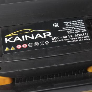 8 199 р. Аккумулятор KAINAR 60Ач KAINAR 6ст60(1)  с доставкой в г. Пермь. Увеличить фотографию 2