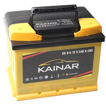 8 199 р. Аккумулятор KAINAR 60Ач обратная полярность, низкий KAINAR 6ст60(0)  с доставкой в г. Пермь. Увеличить фотографию 1