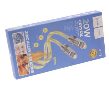 439 р. Кабель USB Type C-USB Type C 1м золото HOCO HOCO u113 gold  с доставкой в г. Пермь. Увеличить фотографию 2