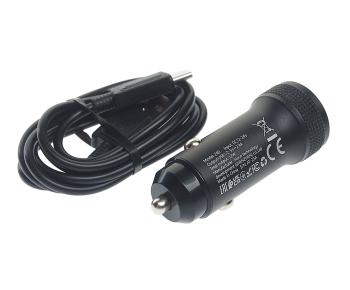 253 р. Устройство зарядное в прикуриватель 2USB 12V кабель USB Type C HOCO HOCO z49 black  с доставкой в г. Пермь. Увеличить фотографию 2