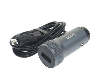 499 р. Устройство зарядное в прикуриватель 1USB 12V HOCO HOCO z49a grey  с доставкой в г. Пермь. Увеличить фотографию 1