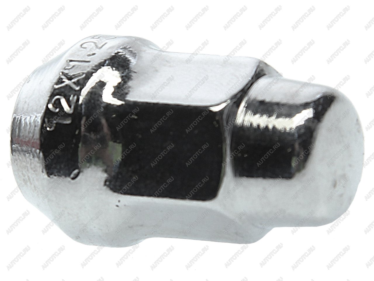 45 р. Гайка колеса М12х1.25х35 конус закрытая ключ 19мм хром MEGAPOWER MEGAPOWER м12х1.25х35  с доставкой в г. Пермь