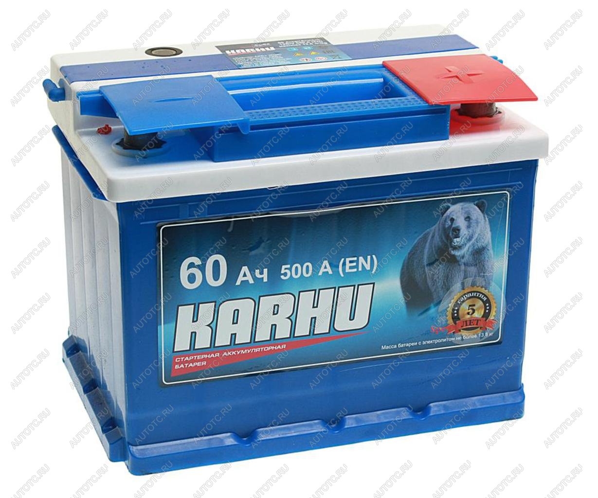 6 349 р. Аккумулятор KARHU 60Ач обратная полярность KARHU 6ст60(0)  с доставкой в г. Пермь