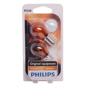 283 р. Лампа 12V PY21W BAU15s желтая блистер (2шт.) PHILIPS PHILIPS 12496nab2  с доставкой в г. Пермь. Увеличить фотографию 1