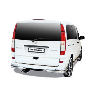 Защита ЗАДН. БАМПЕРА   «Уголки» d63,5   Mersedes-Benz Viano (& Vito) кол.база 3200  ОКРАШ  1766 к