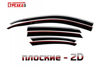 Дефлекторы окон 2D Стрелка11 Mercedes-Benz GLE Coupe  C292 (2014-2019) (черные с хром накладками)