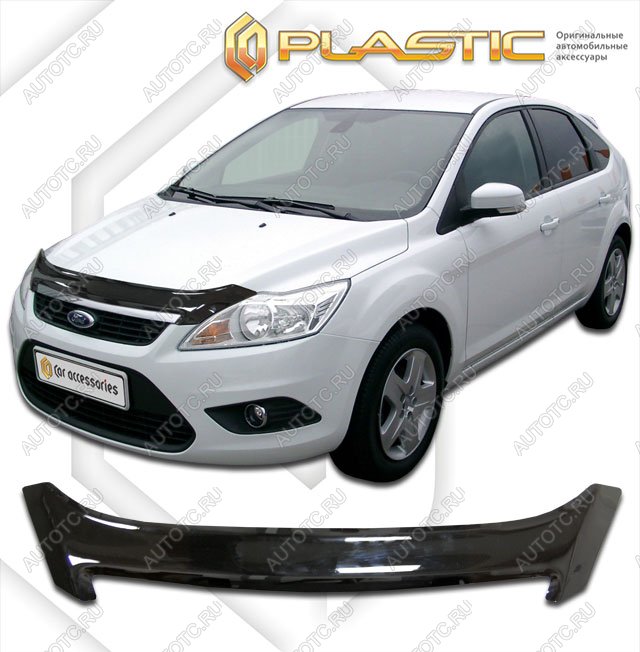 2 099 р. Дефлектор капотаClassic черныйFordFocus 2 седан2008-2011  2010010102722  с доставкой в г. Пермь
