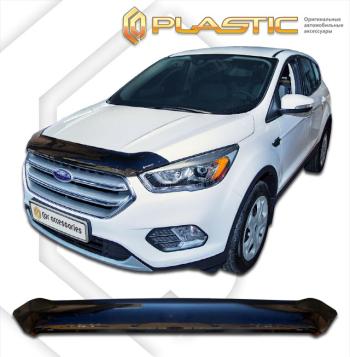2 099 р. Дефлектор капотаClassic черныйFordKuga 2016-2019  2010010111403  с доставкой в г. Пермь. Увеличить фотографию 1