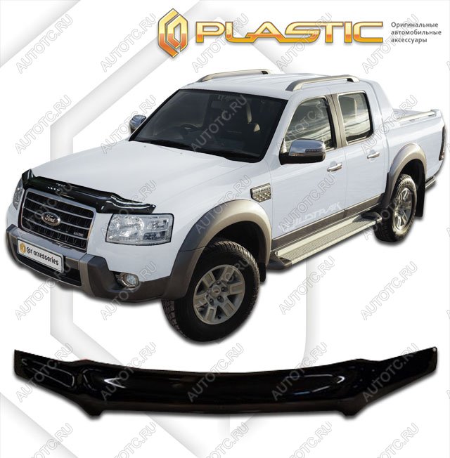 2 299 р. Дефлектор капотаClassic черныйFordRanger 2007-2009  2010010102548  с доставкой в г. Пермь