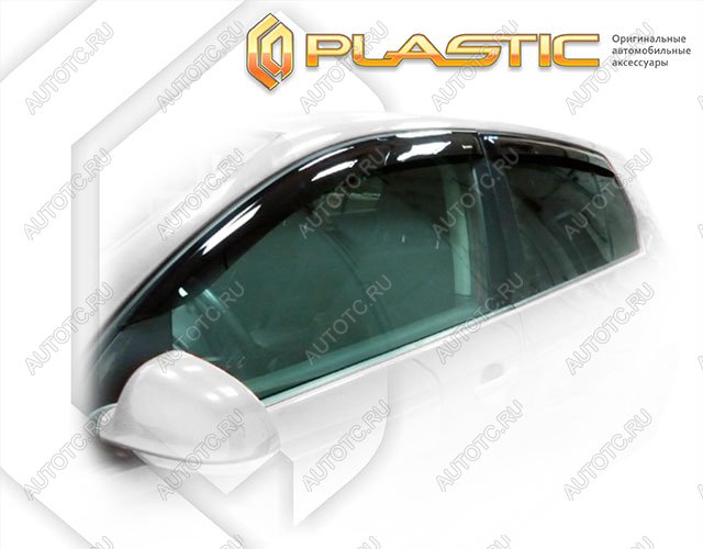 2 199 р. Ветровики дверейClassic полупрозрачныйVolkswagenGolf V2003-2008Chrome molding=120,  2010030301440  с доставкой в г. Пермь