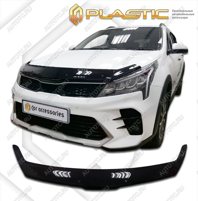 2 099 р. Дефлектор капотаClassic черныйKiaRio X-Line 2020–н.в.  2010010115876  с доставкой в г. Пермь